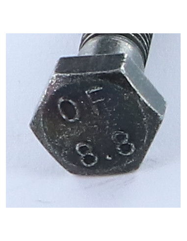 Corpo de parafuso cabeça hexagonal M8X35 Classe 8.8 Aço zinco preto