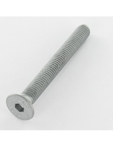 Parafuso de metais cabeça fresada hexagonal oca FHC M8X70 roscado sobre 22 classe 10.9 chave de 5 DAC