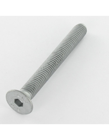Parafuso de metais cabeça fresada hexagonal oca FHC M8X70 roscado sobre 22 classe 10.9 chave de 5 DAC