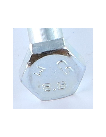 Corpo de parafuso cabeça hexagonal M8X150 Classe 8.8 Aço zinco branco
