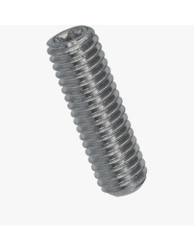 Parafuso de metais sem cabeça TORX T10 perno roscado M5X12 Aço zinco branco