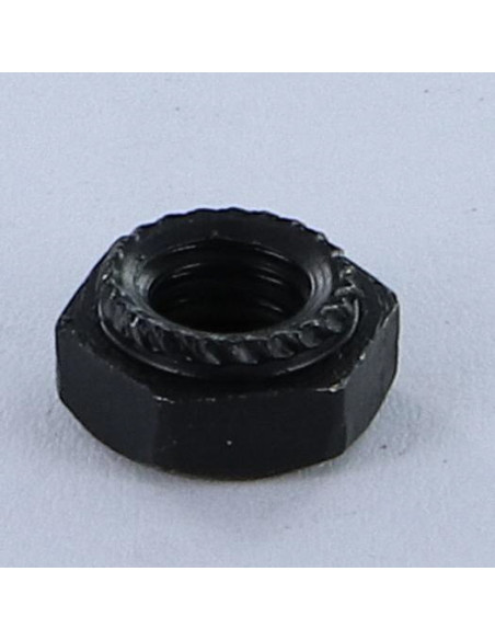 Porca sextavada para chapa Aço zinco preto M6 espessura de chapa 1,5