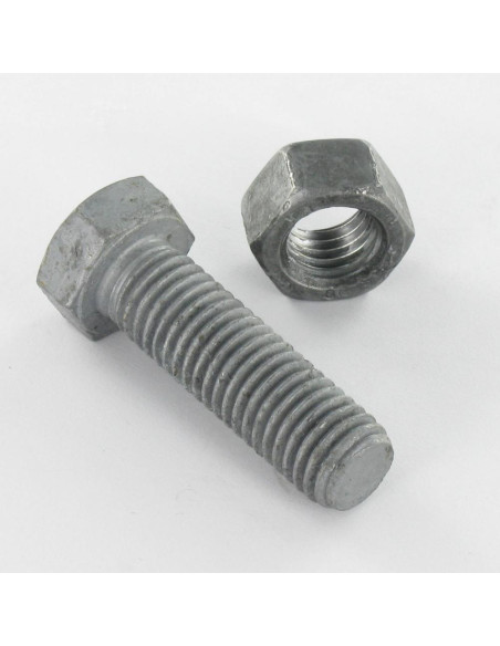 Parafuso (vendido com porca) cabeça hexagonal M18X60 Classe 8.8 forte resistência à corrosão Aço galvanizado a