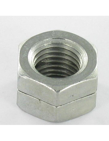 Porca autoblocante sulcada M16 H100 classe 8 Aço zinco branco