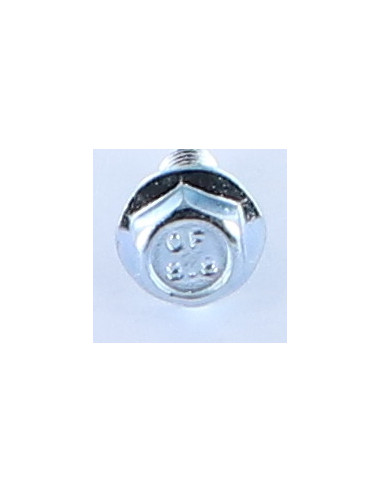 Parafuso de metais cabeça hexagonal M8X16 flange com gola serrilhada Classe 8.8 Aço zinco branco