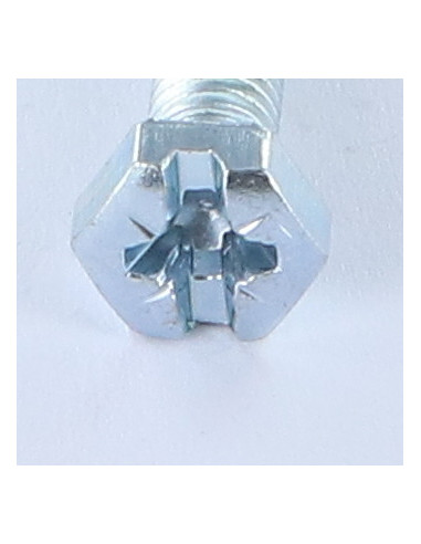 Corpo de parafuso cabeça hexagonal Fenda Pozi M6X25 roscado sobre 22 BTLONGZG