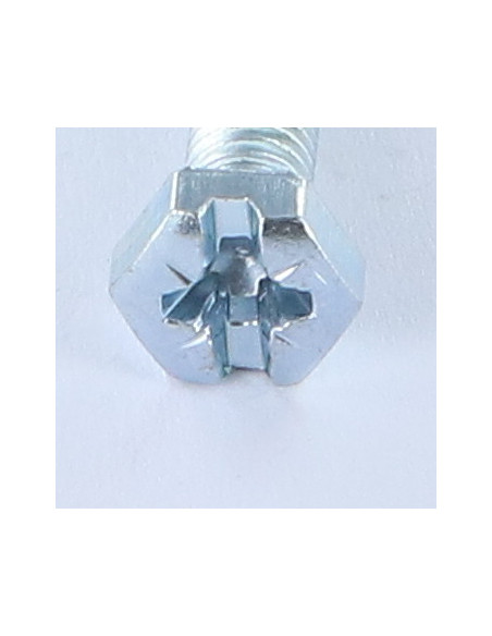 Corpo de parafuso cabeça hexagonal Fenda Pozi M6X25 roscado sobre 22 BTLONGZG