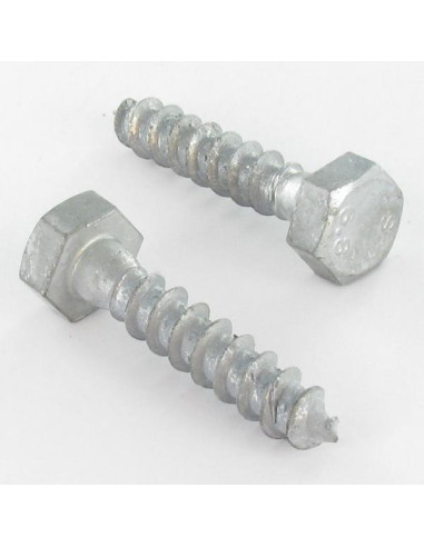 Parafusos Tirefond 10X110 forte resistência à corrosão Aço galvanizado a quente