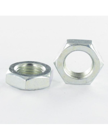 Porca hexagonal baixa hm/contraporca M20 passo de rosca fino passo de rosca de 150 Aço zinco branco