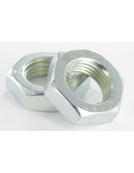 Porca hexagonal baixa hm/contraporca M20 passo de rosca fino passo de rosca de 150 Aço zinco branco