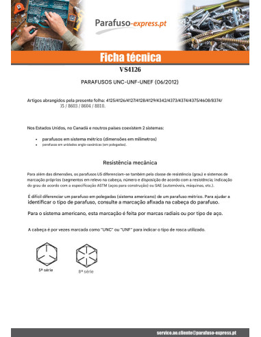Parafuso de metais cabeça hexagonal 3/4X 2 1/4" UNC ou equivalente BSW passo inglês grau 5 Aço zinco branco