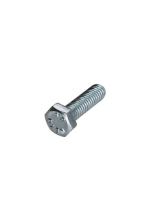 Parafuso de metais cabeça hexagonal M6X20 Classe 6.8 Aço zinco branco 2