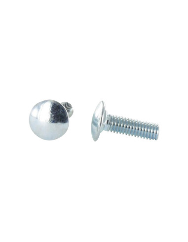 Parafuso cabeça redonda gola quadrada M6X12 gola baixa 1,5 diâmetro da cabeça 13,5 Aço zinco branco
