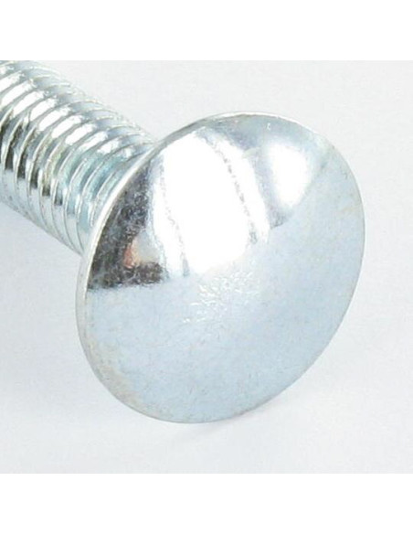 Parafuso cabeça redonda gola quadrada M6X12 gola baixa 1,5 diâmetro da cabeça 13,5 Aço zinco branco
