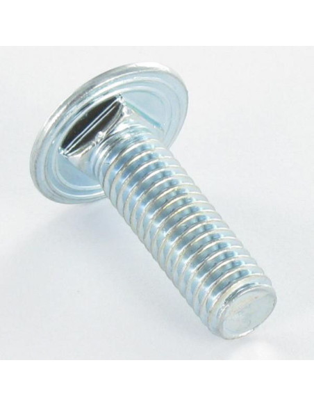 Parafuso cabeça redonda gola quadrada M6X12 gola baixa 1,5 diâmetro da cabeça 13,5 Aço zinco branco