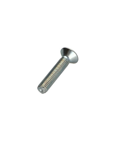 Parafuso de metais cabeça fresada hexagonal oca FHC chave de 4 M6X50 rosca total classe 10.9 Aço zinco branco