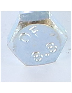Corpo de parafuso cabeça hexagonal M10X80 Classe 8.8 Aço zinco branco 2