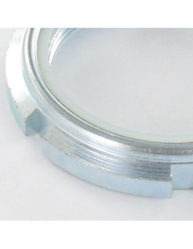 Porca autoblocante con ENTALHES Aço zinco branco M35 passo de rosca de 150