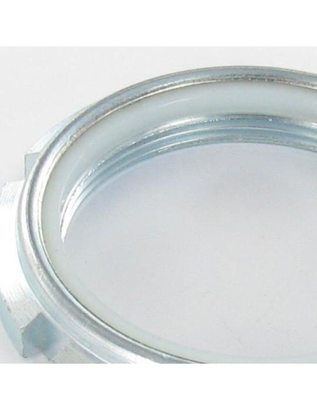 Porca autoblocante con ENTALHES Aço zinco branco M35 passo de rosca de 150