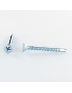 Autoperfurante cabeça fresada phillips 6,3X50 rede de chapa Aço zinco branco