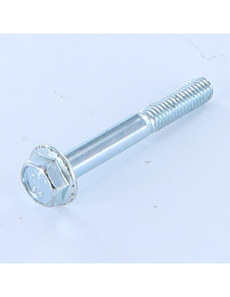 Parafuso de metais cabeça hexagonal M6X45 flange lisa Aço zinco branco
