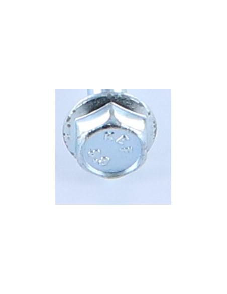 Parafuso de metais cabeça hexagonal M6X45 flange lisa Aço zinco branco