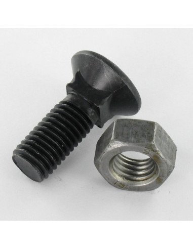 Parafuso arado GOLA QUADRADA DE CABEÇA DE EMBEBER M10X40 Classe 8.8 Aço bruto