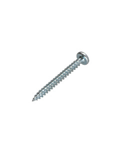 Parafuso de madeira aglomerado cabeça redonda Pozi PZ7 6X45 Aço zinco branco 2