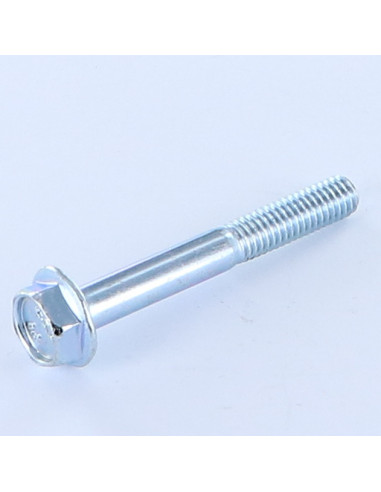 Parafuso de metais cabeça hexagonal M6X45 rosca parcial flange com gola serrilhada Classe 8.8 Aço zinco branco
