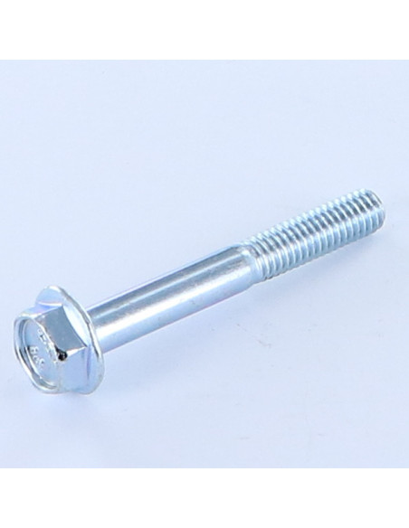 Parafuso de metais cabeça hexagonal M6X45 rosca parcial flange com gola serrilhada Classe 8.8 Aço zinco branco