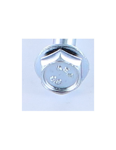 Parafuso de metais cabeça hexagonal M6X45 rosca parcial flange com gola serrilhada Classe 8.8 Aço zinco branco