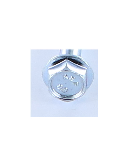 Parafuso de metais cabeça hexagonal M6X45 rosca parcial flange com gola serrilhada Classe 8.8 Aço zinco branco