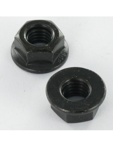 Porca gola liso M8 Aço zinco preto - Parafuso Express