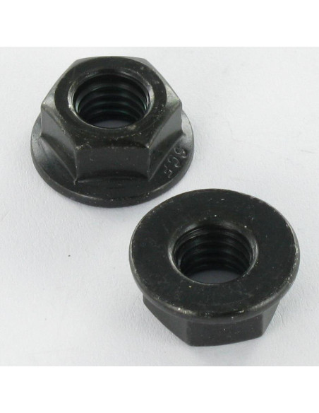 Porca gola liso M8 Aço zinco preto - Parafuso Express