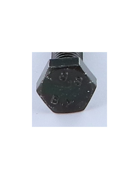Parafuso de metais cabeça hexagonal M6X35 Classe 8.8 Aço zinco preto