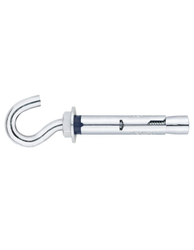 Bucha Fixações + Gancho broca 8 M6X45 Aço zinco branco