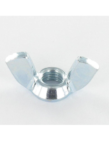Porca borboleta M7 forma americana passo de rosca de 100 Aço zinco branco