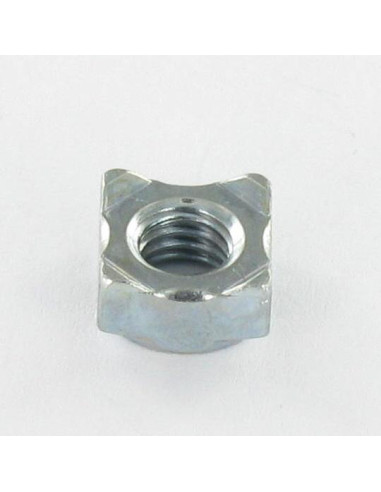 Porca Quadrada de soldar M6 10X10X5 Aço zinco branco