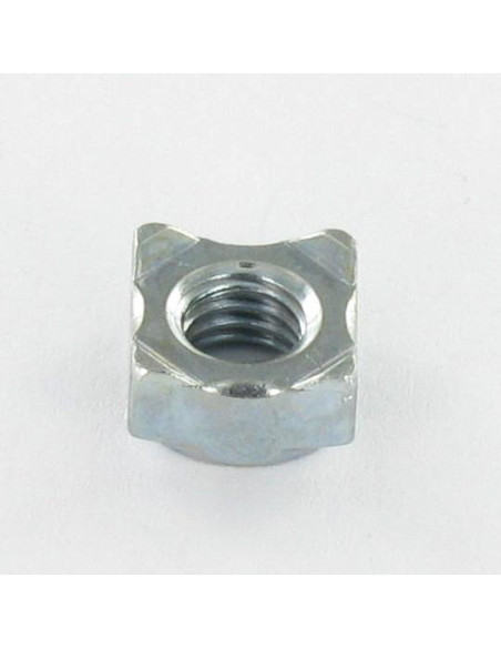 Porca Quadrada de soldar M6 10X10X5 Aço zinco branco