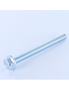 Parafuso de metais cabeça hexagonal M6X50 flange com gola serrilhada Classe 8.8 Aço zinco branco