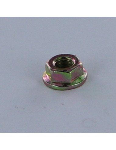 Porca flange dentado M6 Dicromato - Parafuso Express