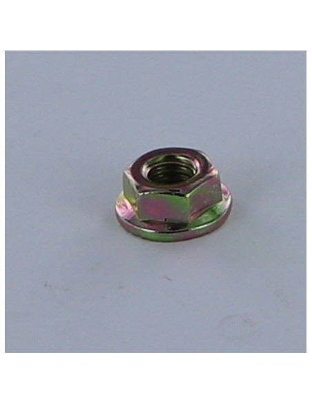 Porca flange dentado M6 Dicromato - Parafuso Express