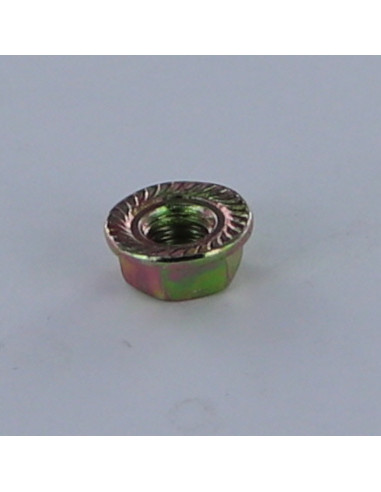 Porca flange dentado M6 Dicromato - Parafuso Express