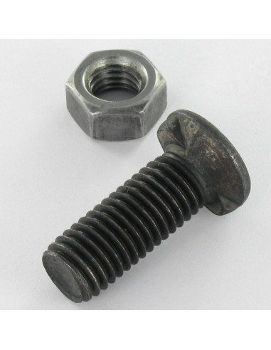 Parafuso arado cabeça fresada 2ERGOT M12X40 roscado sobre 30 Classe 8.8 Aço bruto