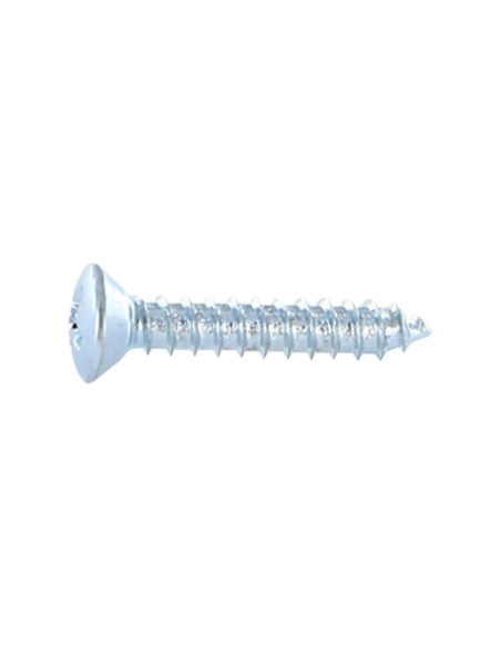 Parafuso de chapa cabeça fresada de panela Phillips 2 4,2X19 Aço zinco branco
