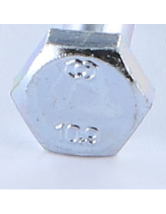 Corpo de parafuso cabeça hexagonal M12X60 classe 10.9 Aço zinco branco 2