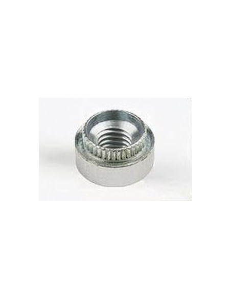 Porca tipo Kalei cilíndrica M6 espessura de chapa 1MM Aço zinco branco