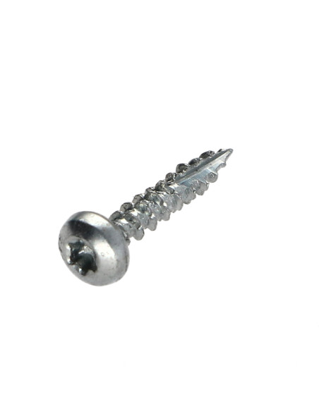 Parafusos de madeira e aglomerado TEKOR cabeça redonda TORX T10 3X16 rosca total cut ponto antifenda tipo 17 Aço