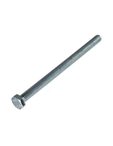 Parafuso de metais cabeça hexagonal M6X100 Classe 8.8 Aço zinco branco