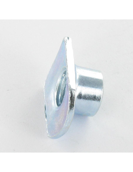 Porca para Soldar CURVA M10 Aço zinco branco - Parafuso Express